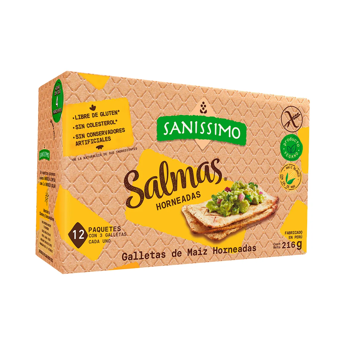SANISSIMO - Galletas de Maíz Sanissimo Salmas Caja 216 g