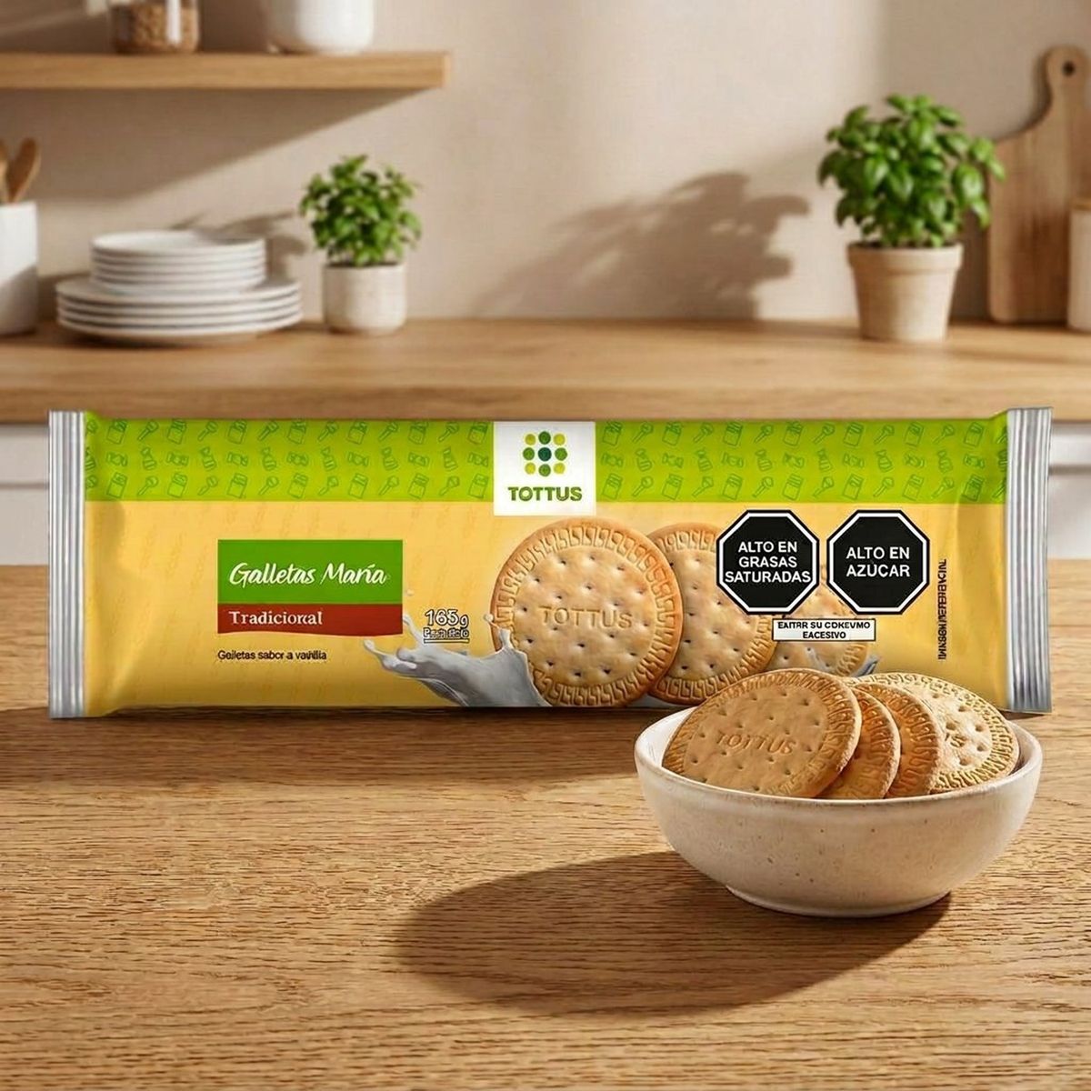 TOTTUS - Galletas Tottus Tipo María Empaque 165 g