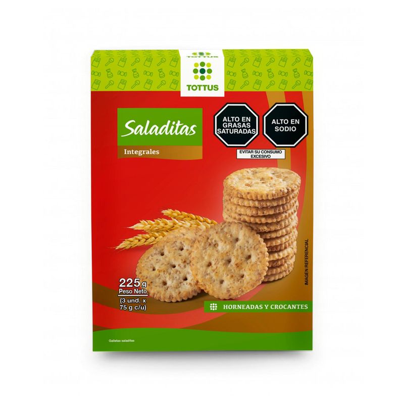 TOTTUS - Galletas Saladas Integrales Tottus