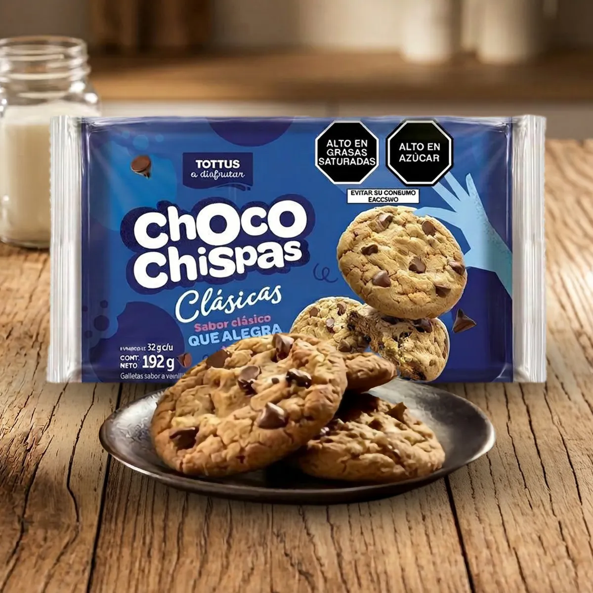 TOTTUS - Galletas Tottus Choco Chispas Bolsa 192 g