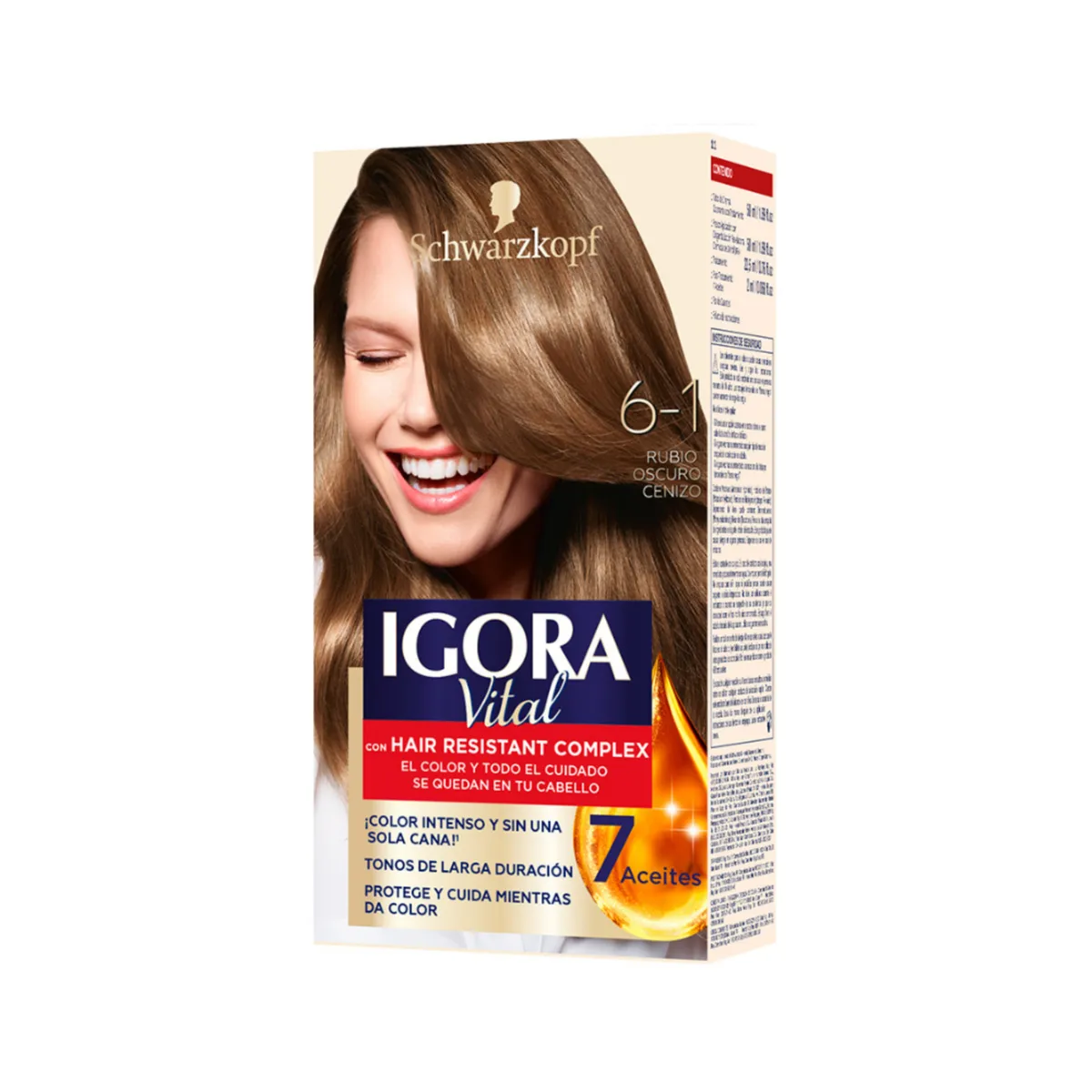 IGORA VITAL - Tinte Igora Vital Tono 6-1 Rubio Oscuro Cenizo