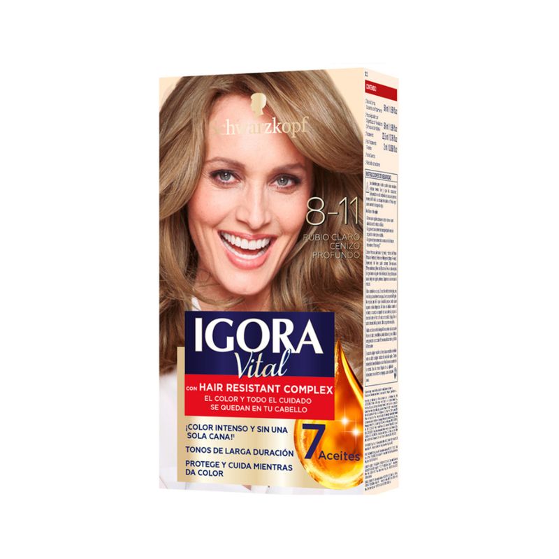 IGORA VITAL - Tinte Igora Vital 8-11 Rubio Claro Cenizo Profundo
