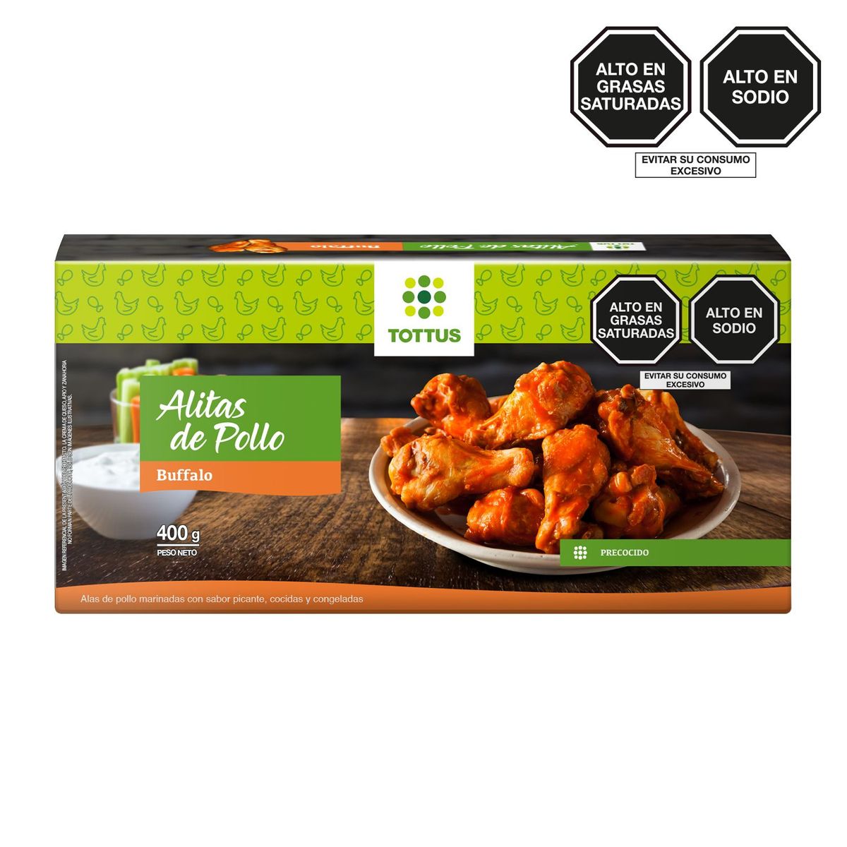 TOTTUS - Alitas de Pollo Buffalo Tottus Caja 12 Und