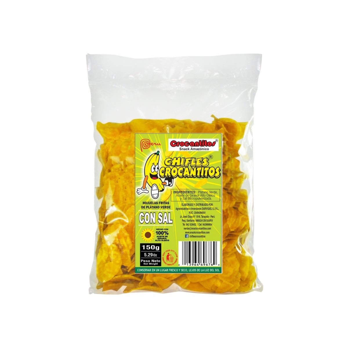 CROCANTITOS - Chifles con Sal Crocantitos Bolsa 150 g