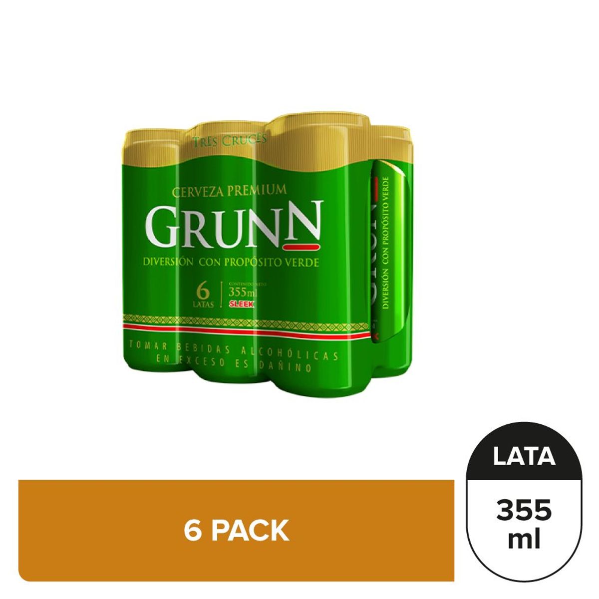 GRUNN - Cerveza Grunn Sixpack Lata 355 mL