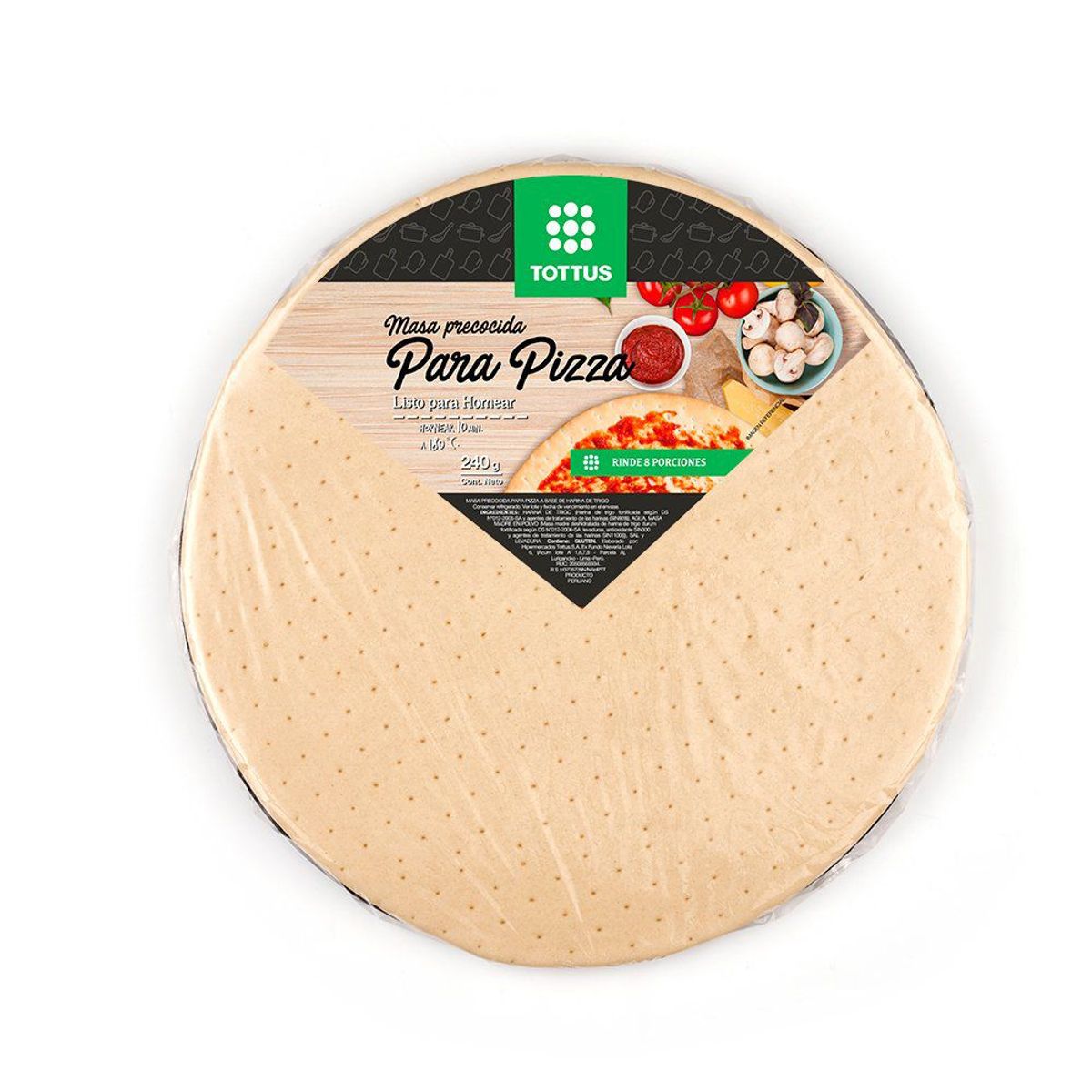 TOTTUS - Masa Precocida Para Pizza Tottus