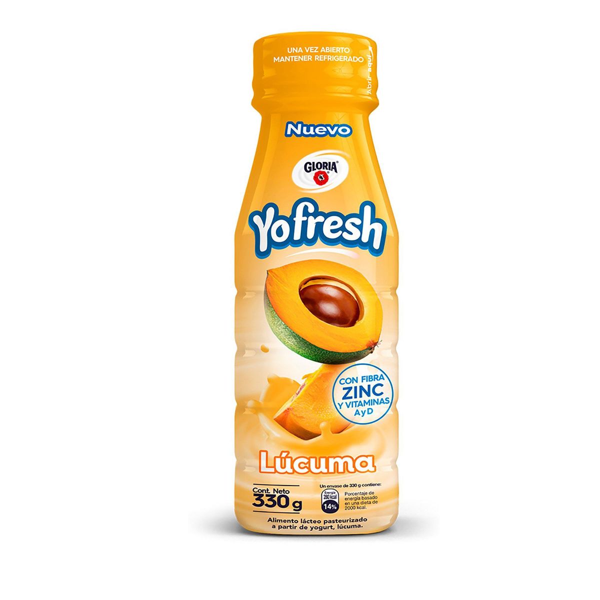 YOFRESH - Leche Fermentada Yofresh Lúcuma Botella 330 g