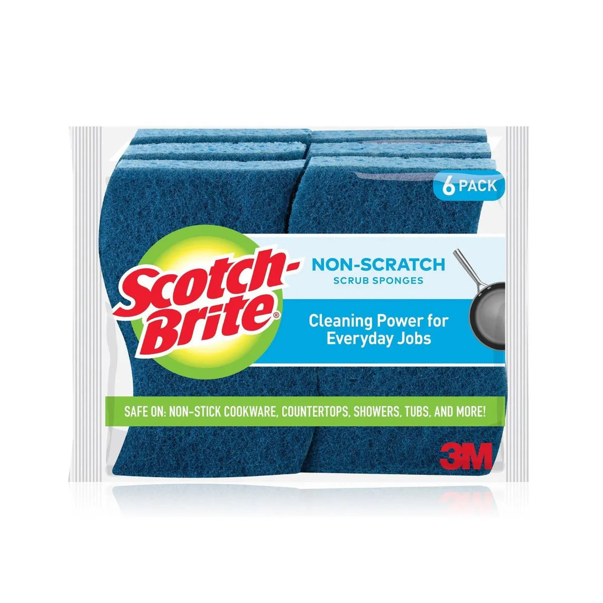 SCOTCH BRITE - Esponja Celulosa Scotch Brite Cero Rayas Empaque 6 Und