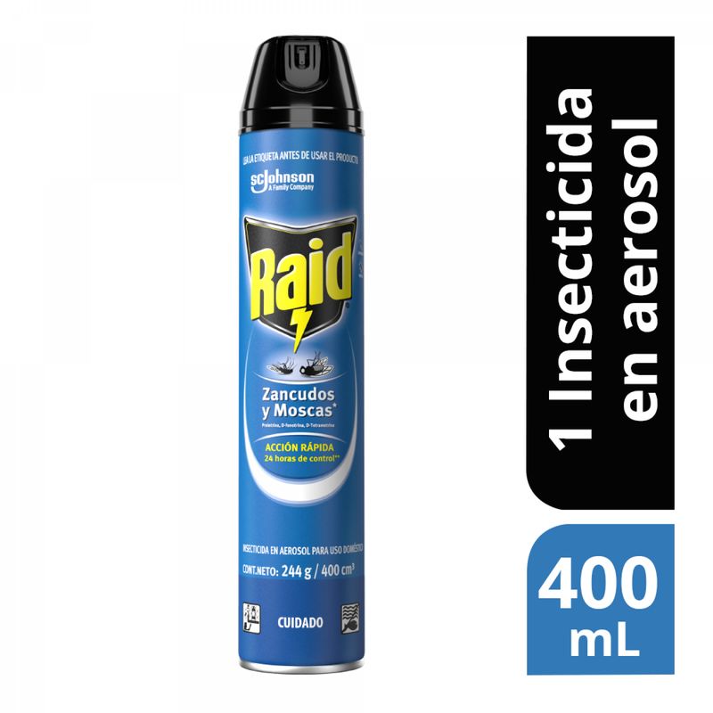 RAID - Insecticida Raid Elimina Voladores Envase 400 mL