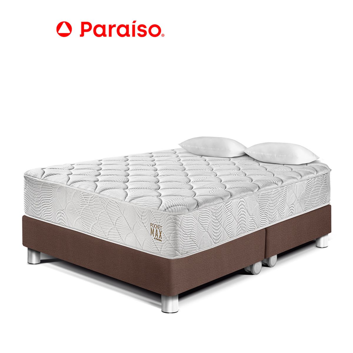 PARAISO - Cama Pocket Max Queen Choco