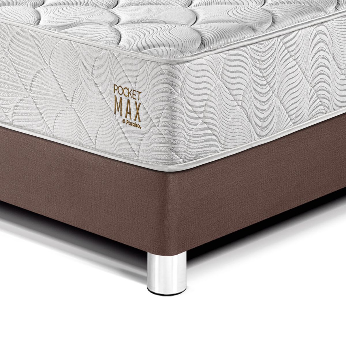 PARAISO - Cama Pocket Max Queen Choco
