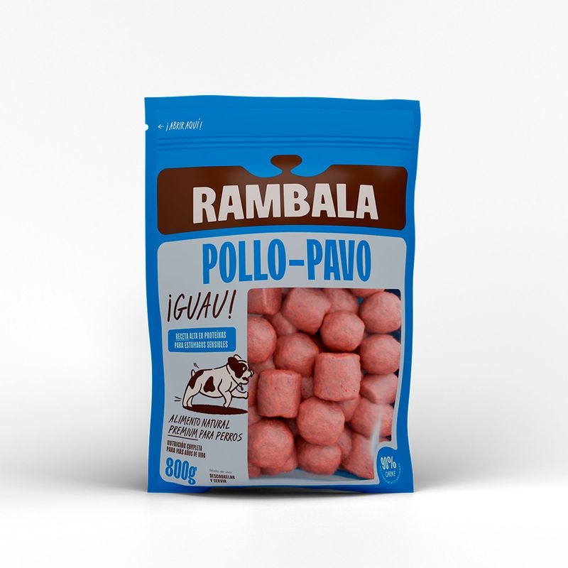 RAMBALA - Alimento Congelado para Perros Pollo con Pavo Rambala