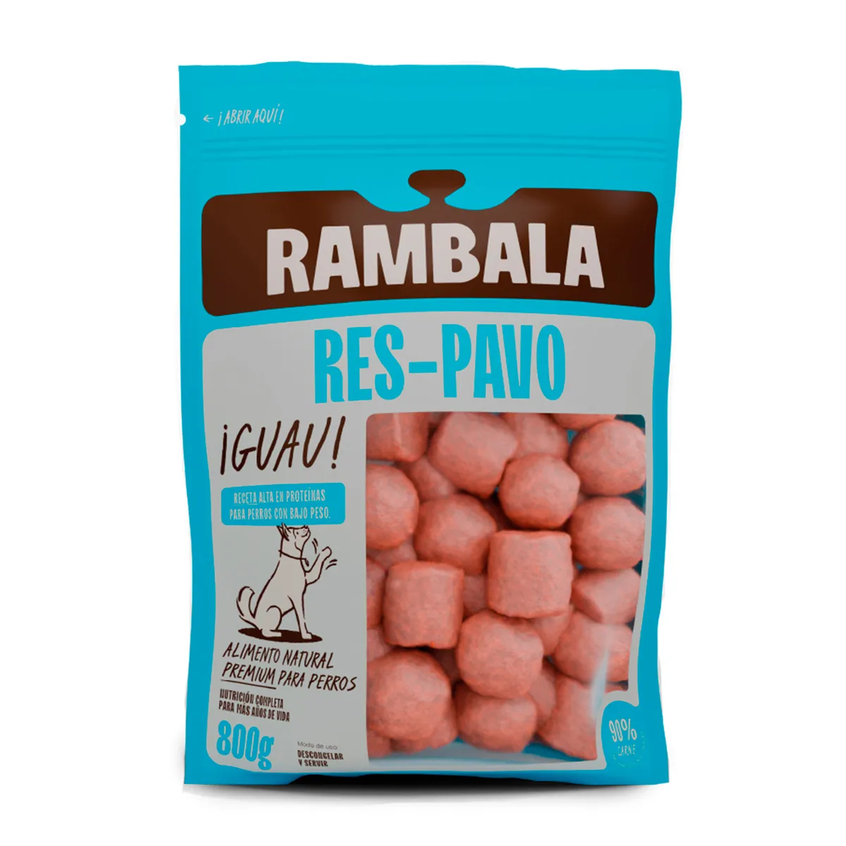 RAMBALA - Alimento Congelado para Perro Res Pavo Rambala Doypack 800 g