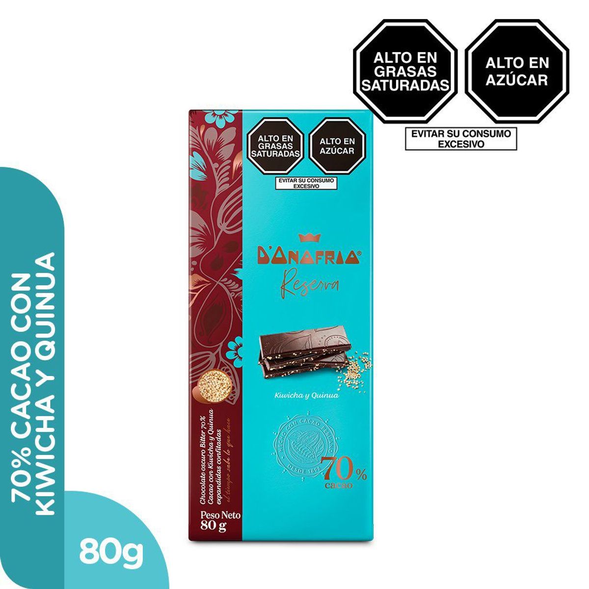 DONOFRIO - CHOCOL DONOF RESERVA BITT 70CACAO KWCH QNUA X80G