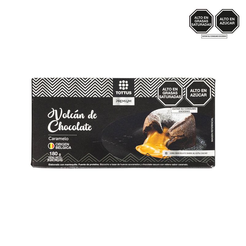 TOTTUS - Volcán De Chocolate Tottus Relleno De Caramelo 180 g