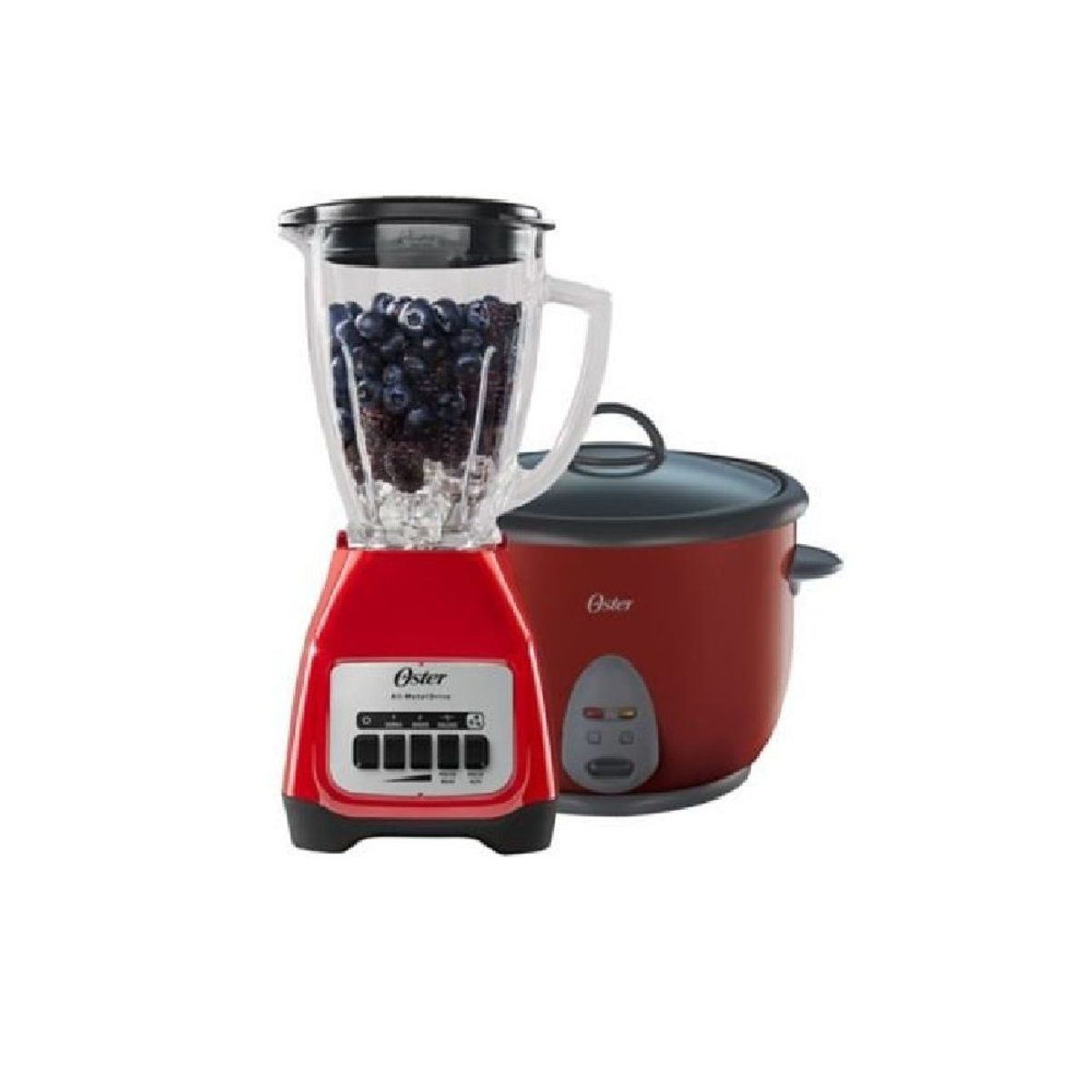 OSTER - Combo Rojo Licuadora 550W Arrocera 1.8L