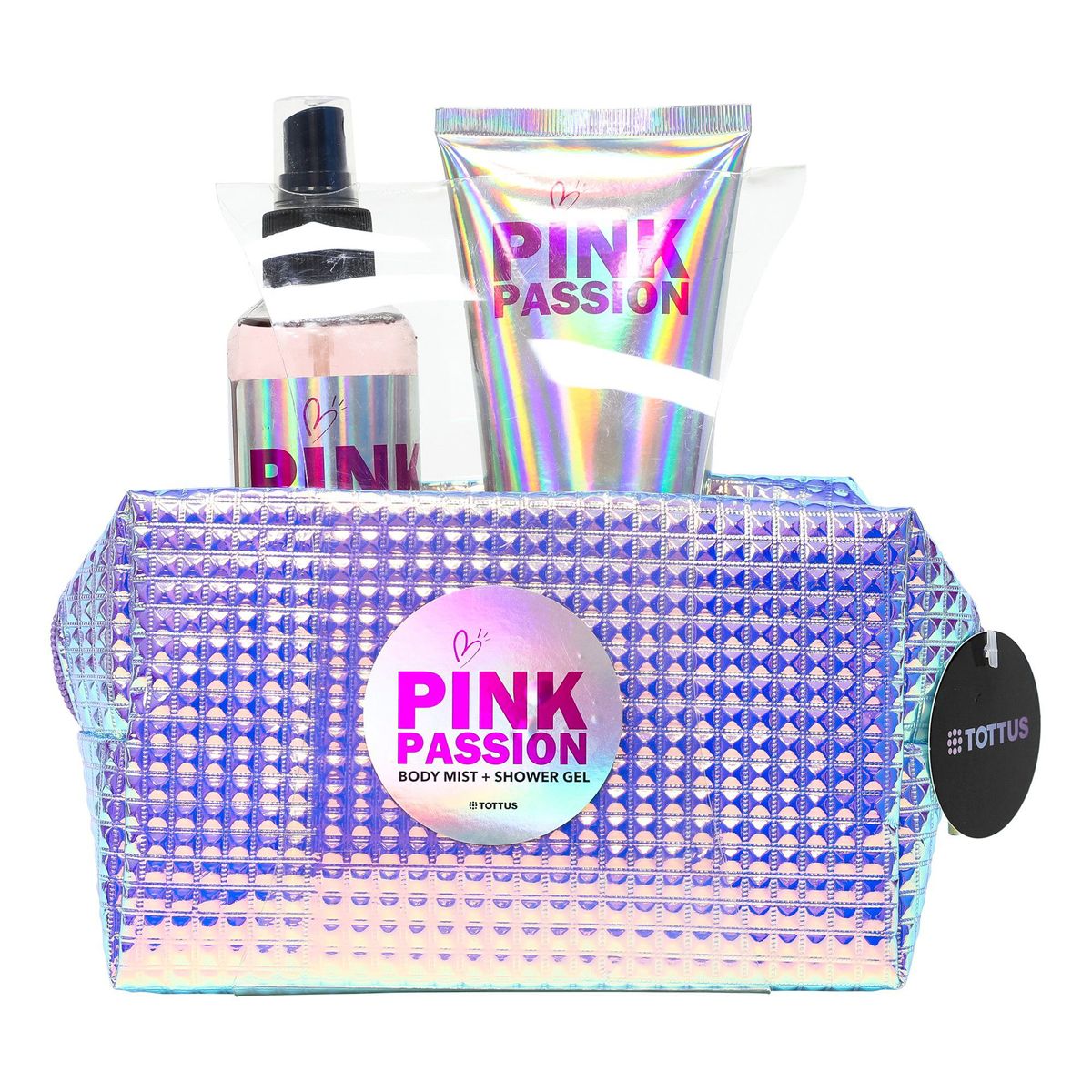 TOTTUS - Set Navideño Holográfico Tottus Body Mist 150 mL + Shower Gel 155 mL + Neceser