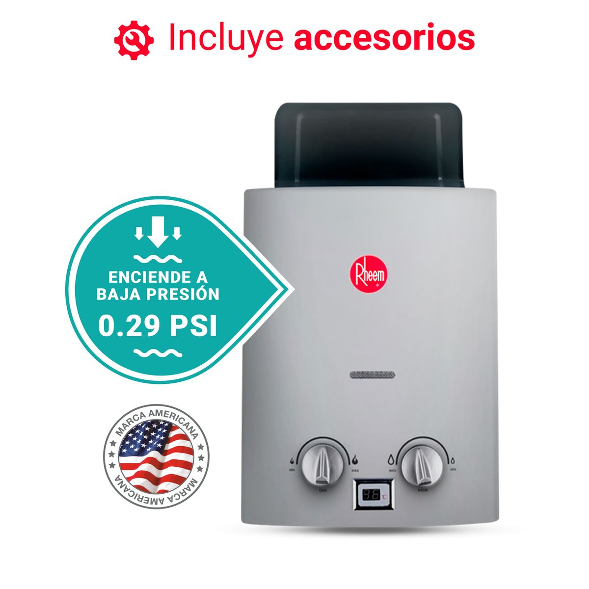 RHEEM - Terma a Gas 5 5 L Rheem Glp