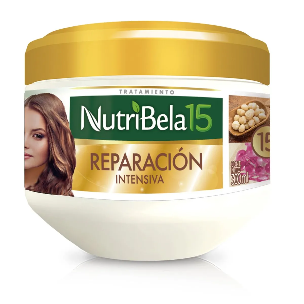 NUTRIBELA - Crema Capilar Nutribela Reparación Intensiva 15 Ingredientes Envase 300 mL