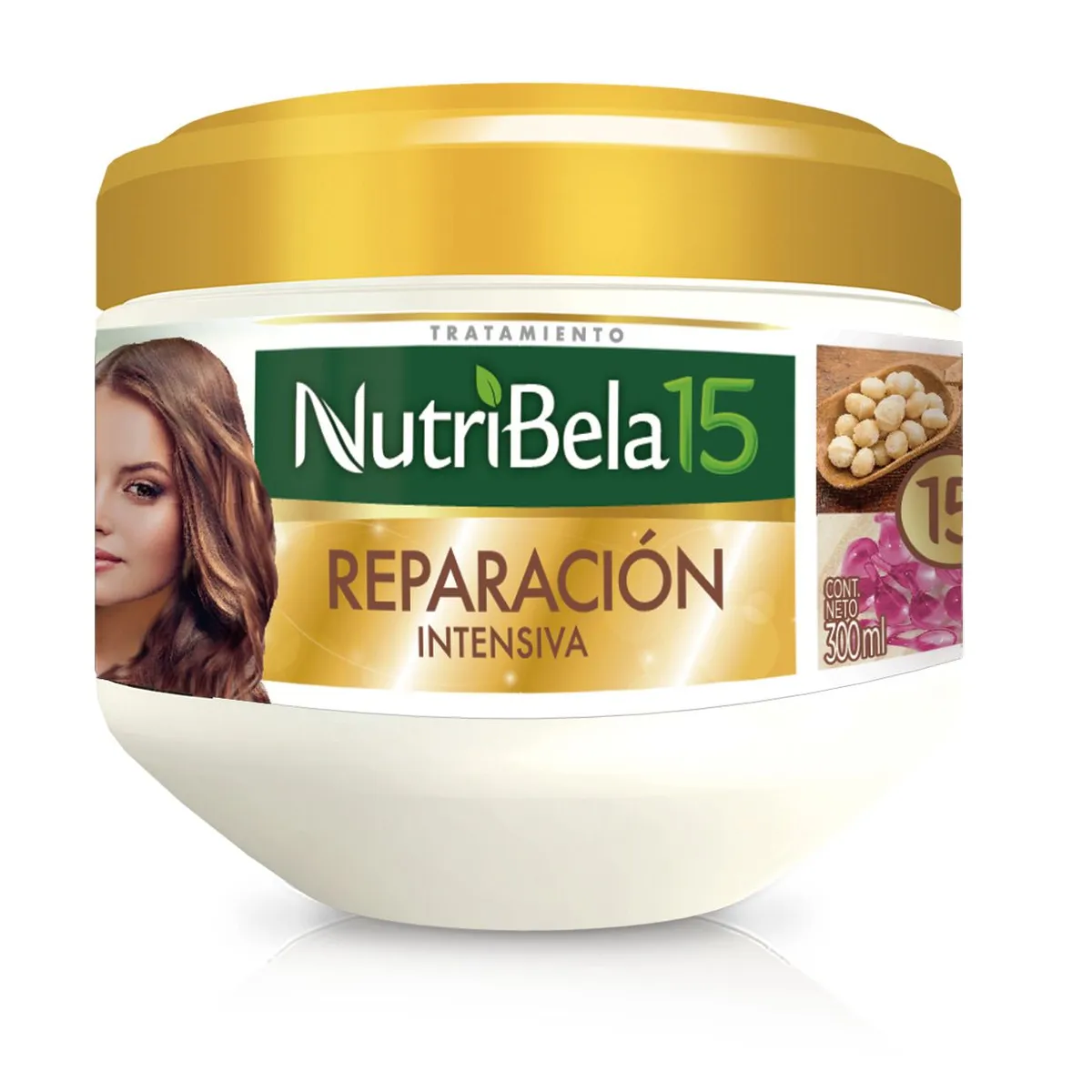 NUTRIBELA - Crema Capilar Nutribela Reparación Intensiva 15 Ingredientes Envase 300 mL