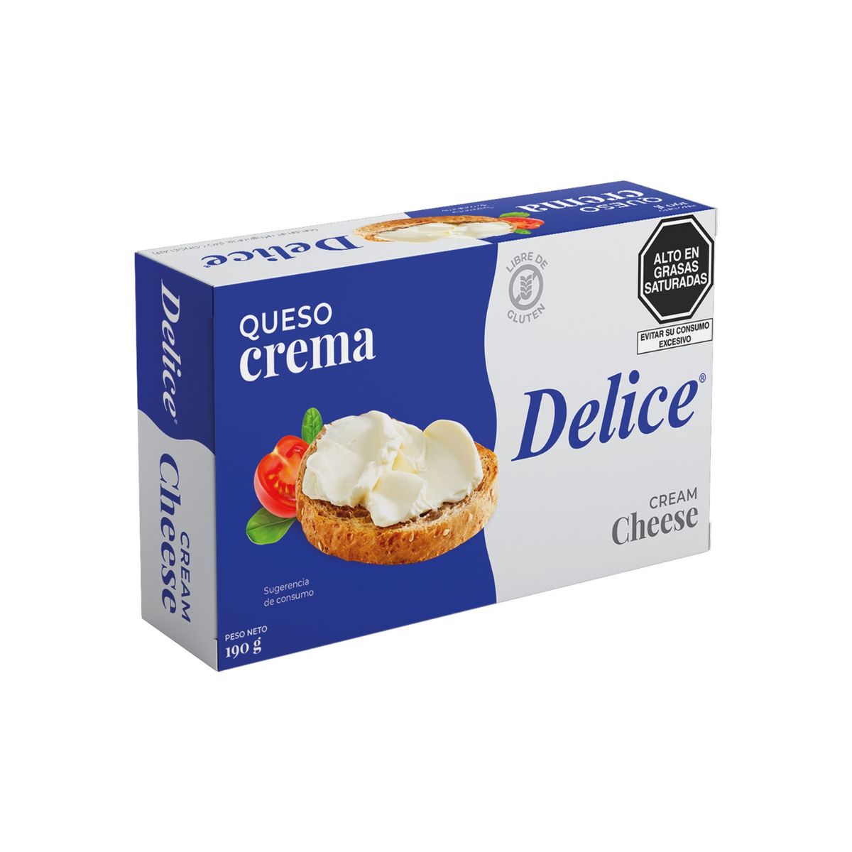 DELICE - Queso Crema Delice Barra Empaque 190 g