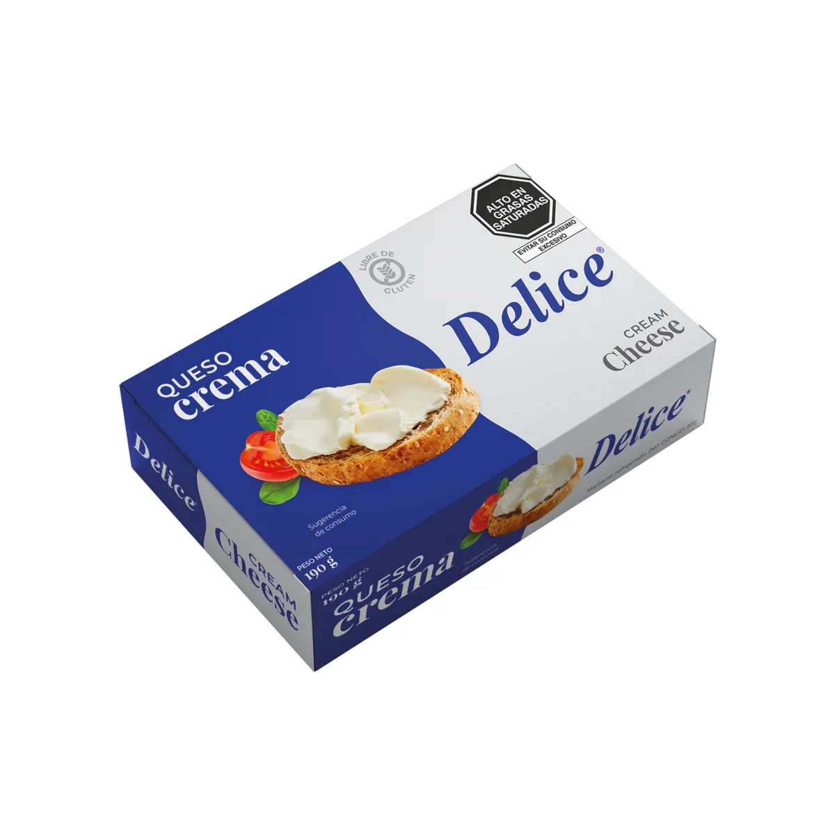 DELICE - Queso Crema Delice Barra Empaque 190 g