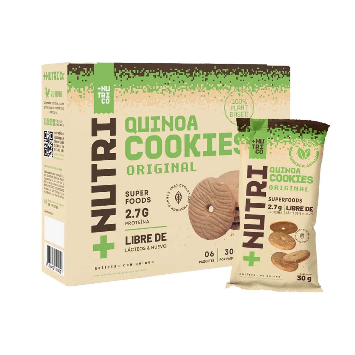 NUTRISHAKE ANDINO - Galletas Nutri Co Quinua Originales Caja 6 Und