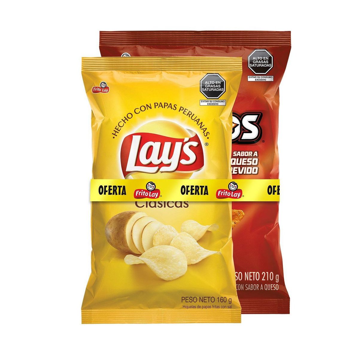 LAYS - Pack de Papas Lays 160 g y Doritos 210 g