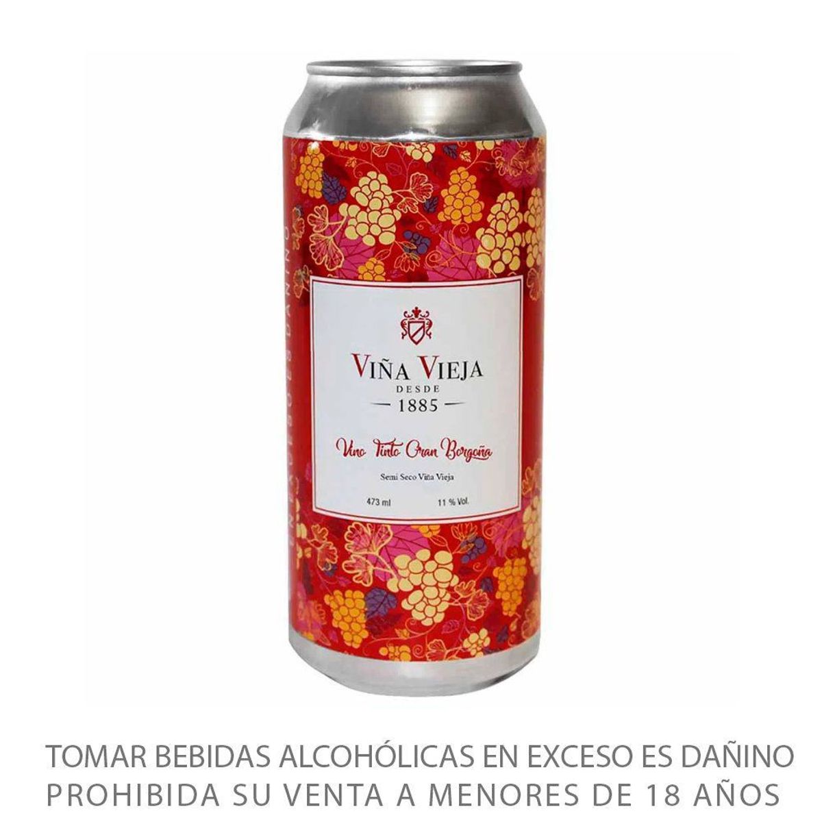 VIÑA VIEJA - Vino Viña Vieja Tinto Borgoña Lata 473 mL