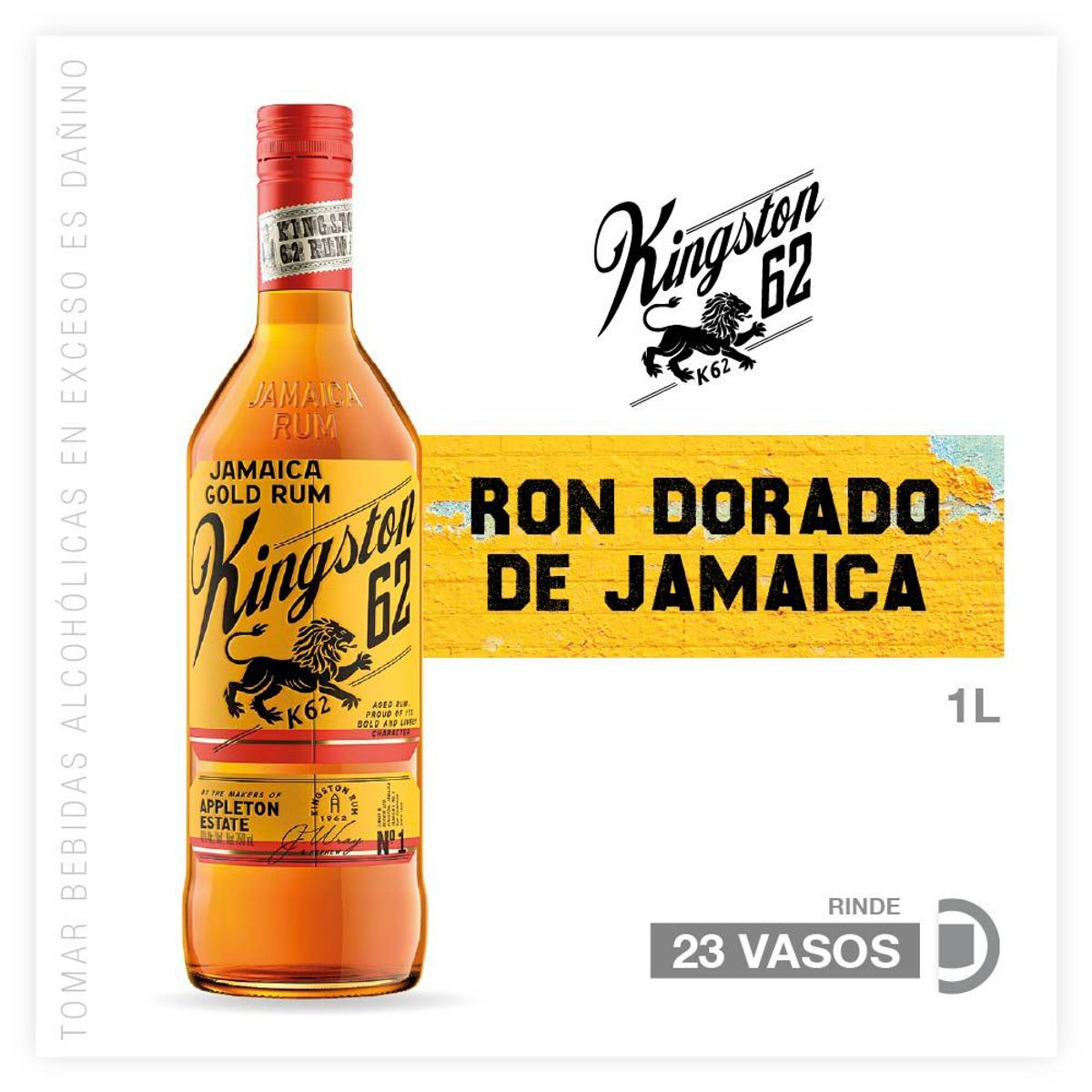 KINGSTON 62 - Ron Kingston 62 Gold Botella 1 L