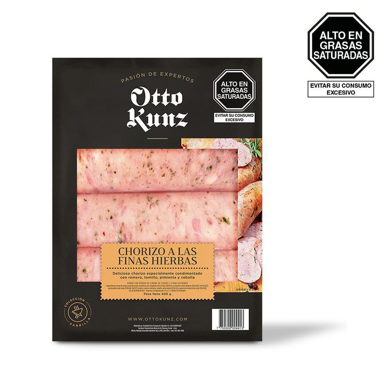 OTTO KUNZ - CHORIZO A LAS FINAS HIERBAS OTTO KUNZ X 400 GR