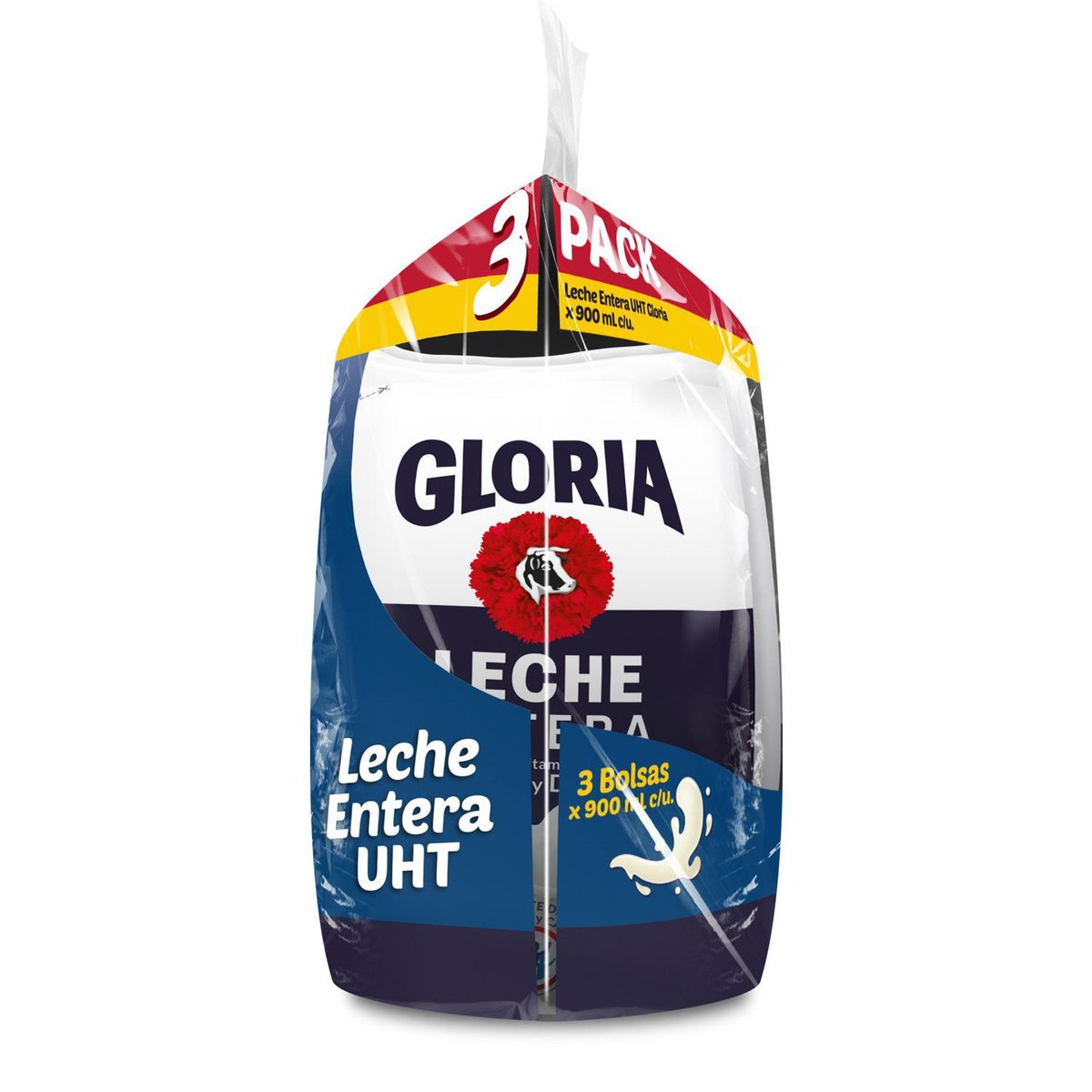 GLORIA - Leche Entera Gloria Pack 3 Bolsas 900 mL