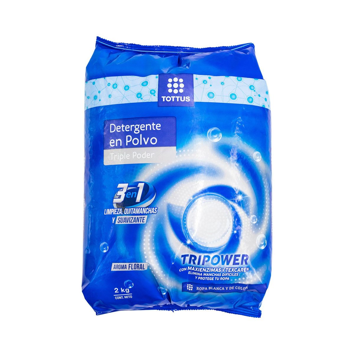 TOTTUS - Detergente en Polvo Tottus Triple Poder Bolsa 2 Kg