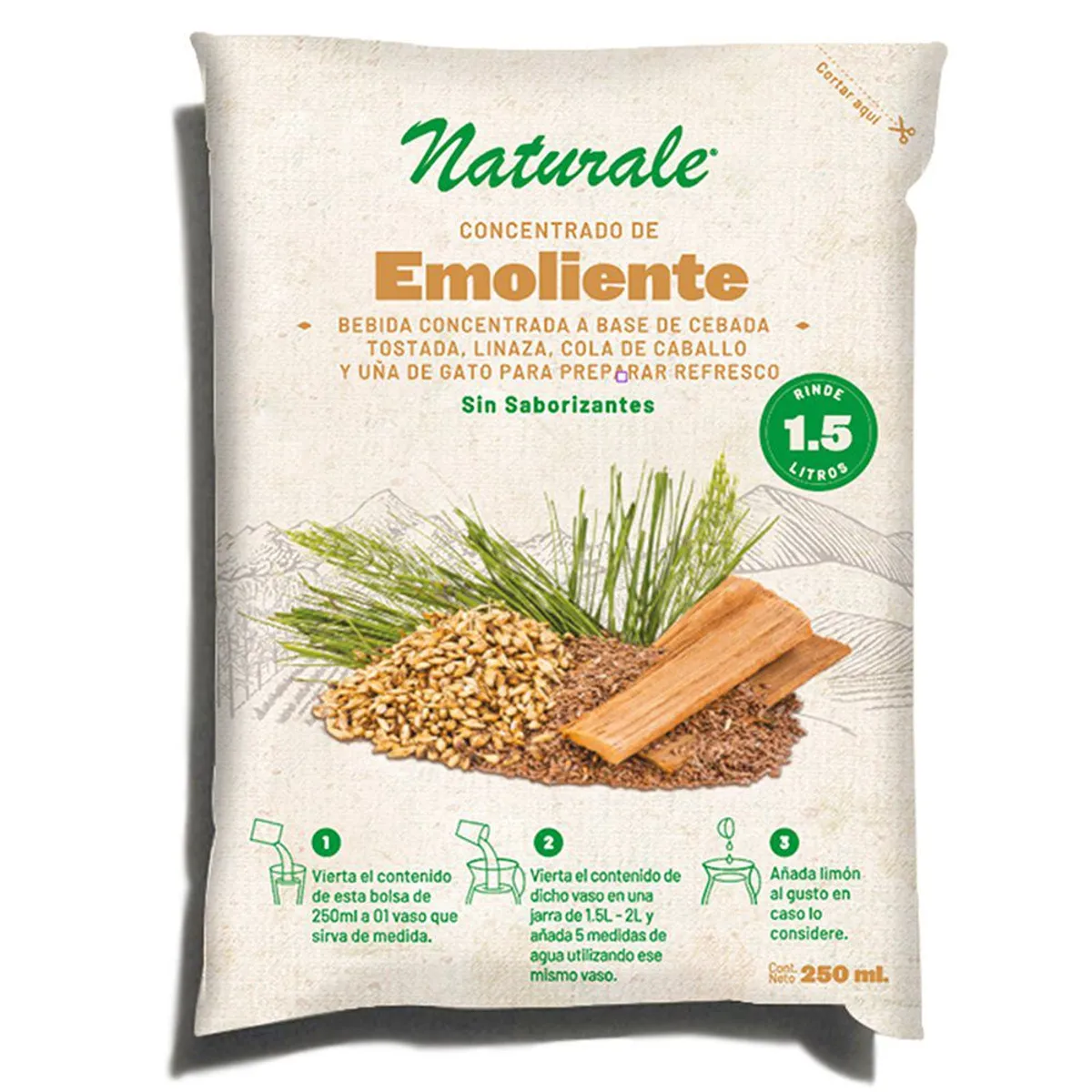 NATURALE - Concentrado de Emoliente Naturale Bolsa 250 mL