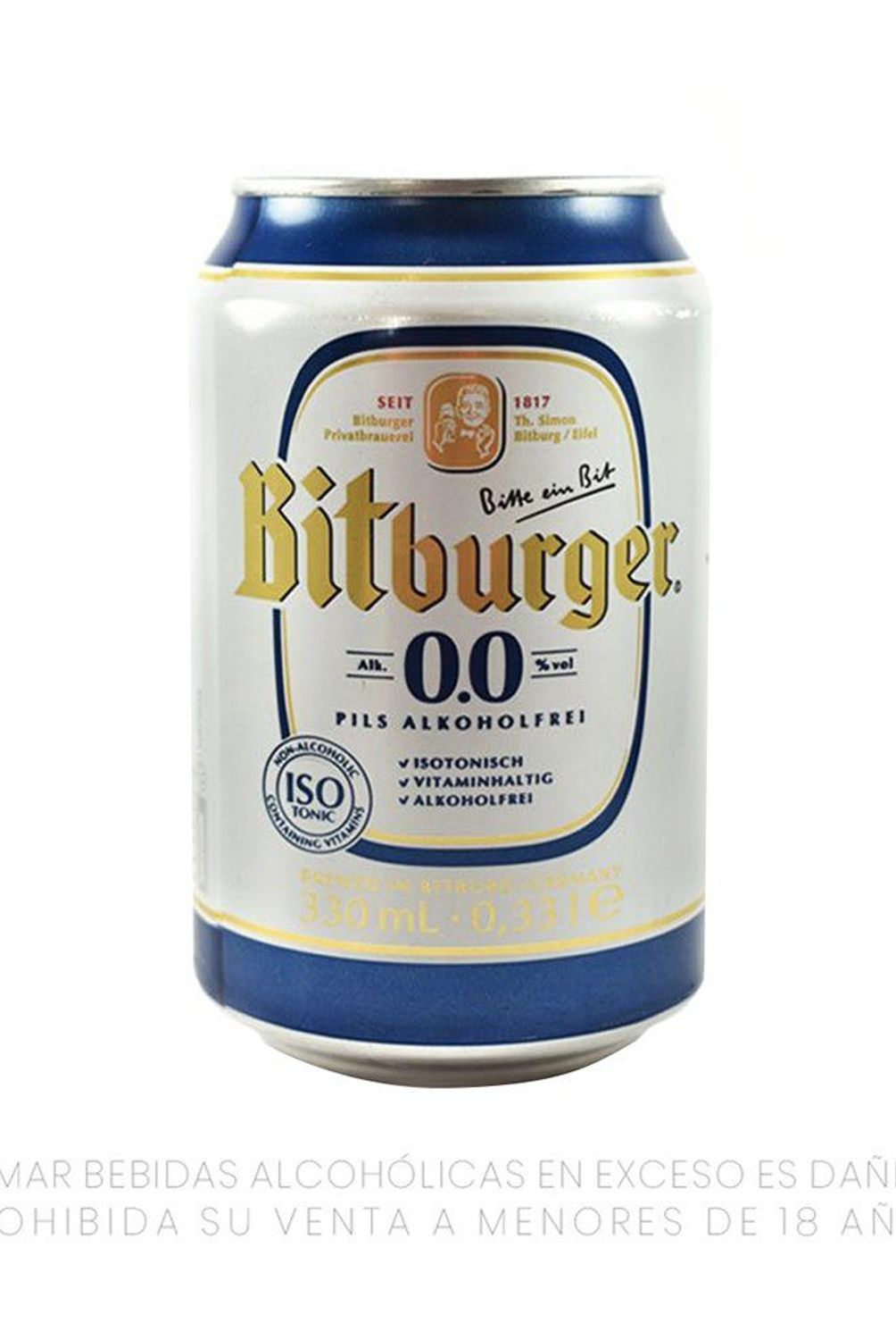 BITBURGER - Cerveza Bitburger Sin Alcohol Drive Bit Lata 330 mL