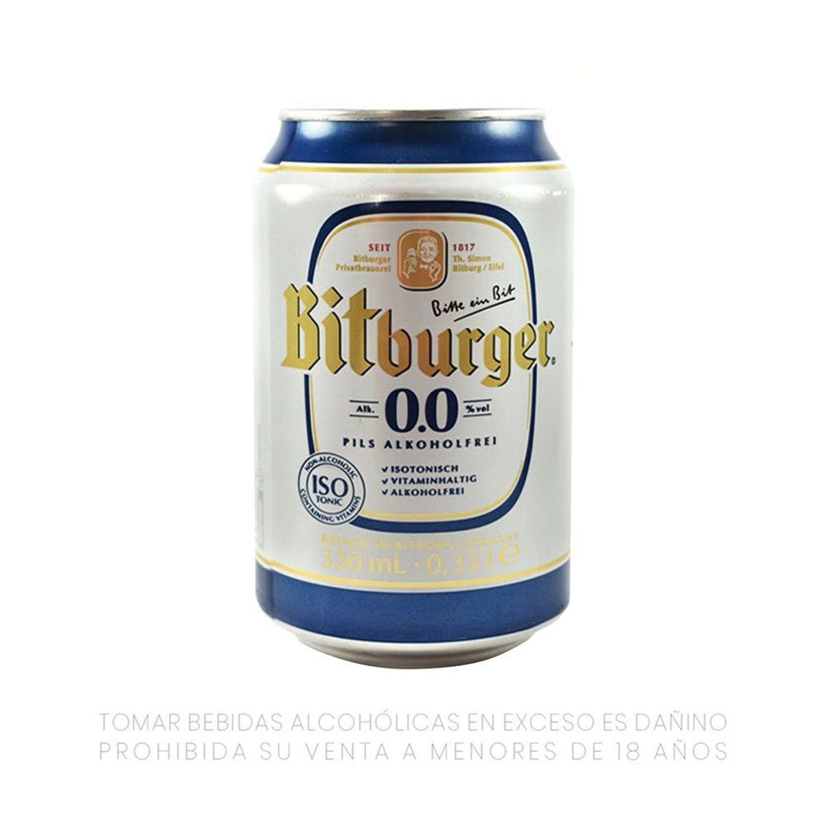 BITBURGER - Cerveza Bitburger Sin Alcohol Drive Bit Lata 330 mL
