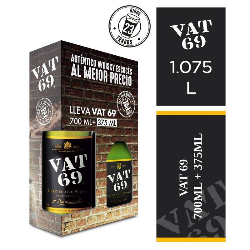 VAT69 - Whisky VAT69 700 mL + 375 mL