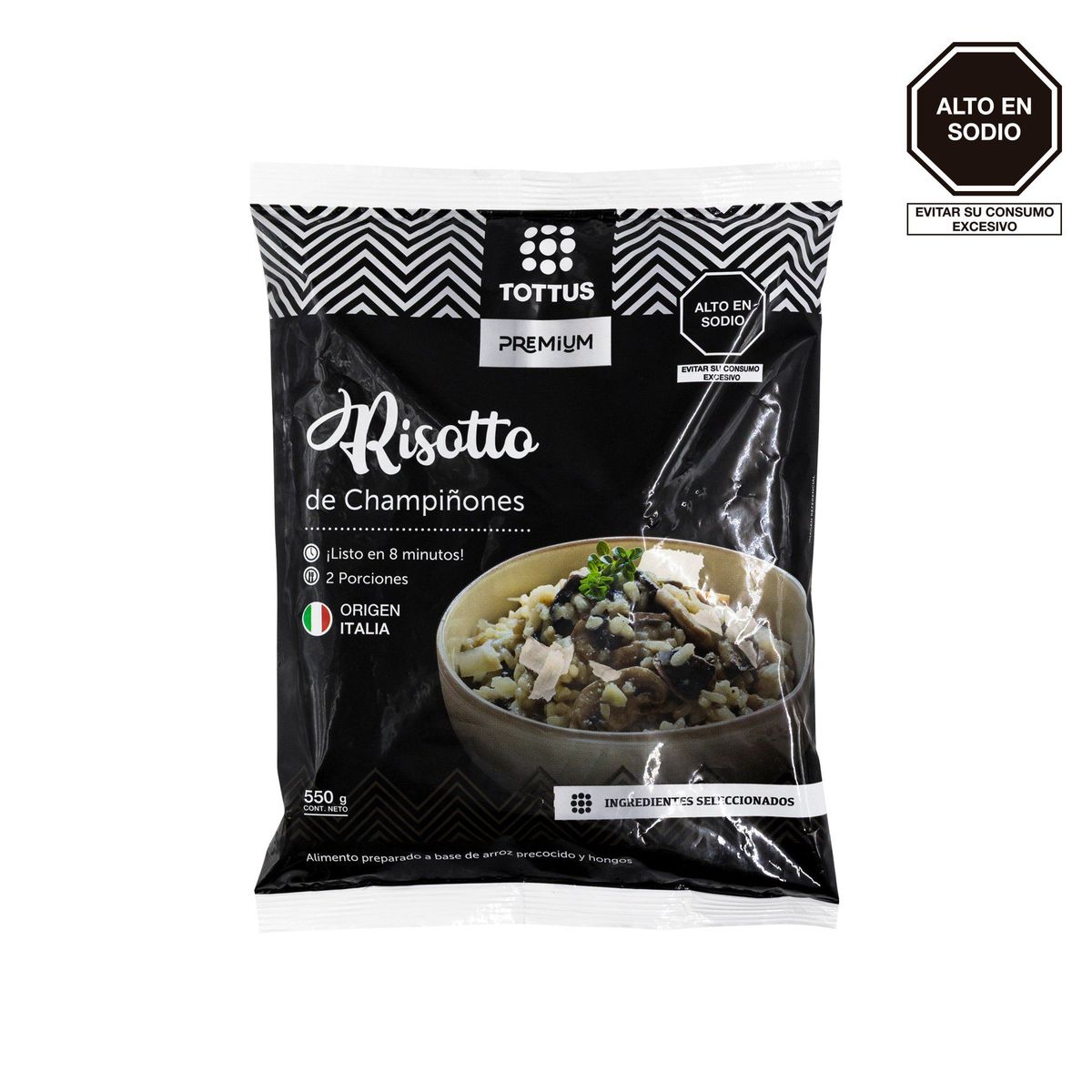 TOTTUS PREMIUM - Risotto de Champiñones Tottus Premium Bolsa 550 g