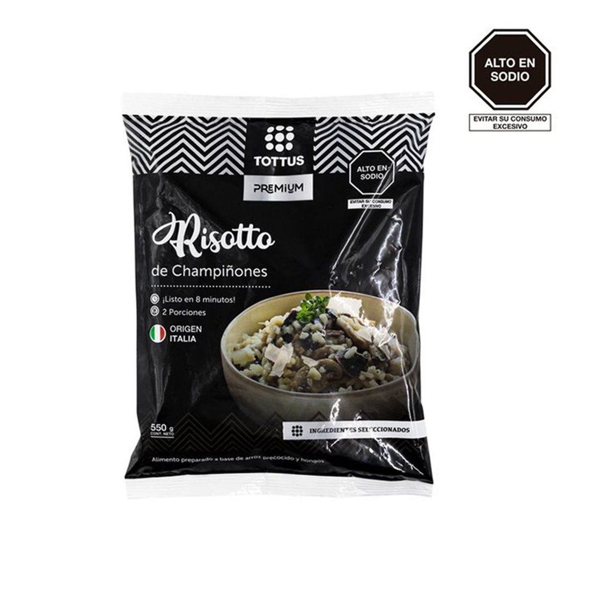 TOTTUS PREMIUM - Risotto de Champiñones Tottus Premium Bolsa 550 g