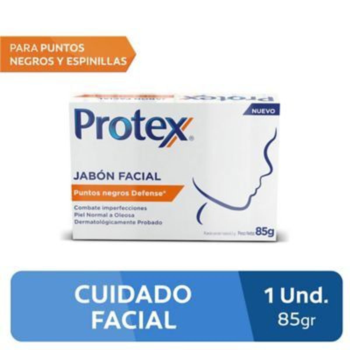 PROTEX - Jabón Facial Protex Puntos Negros y Espinillas Caja 85 g