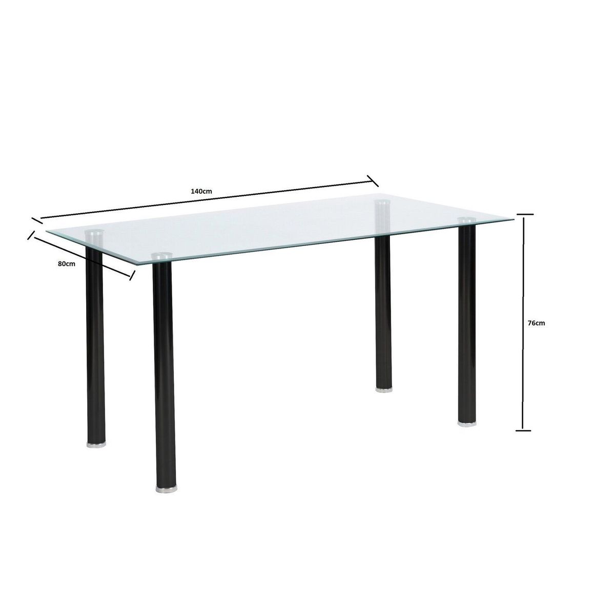 CASA JOVEN - Juego de Comedor Capri 6 Sillas + mesa de vidrio