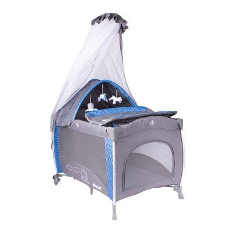 EBABY - Cuna Corral Mecedora Noa Azul Eb780Az