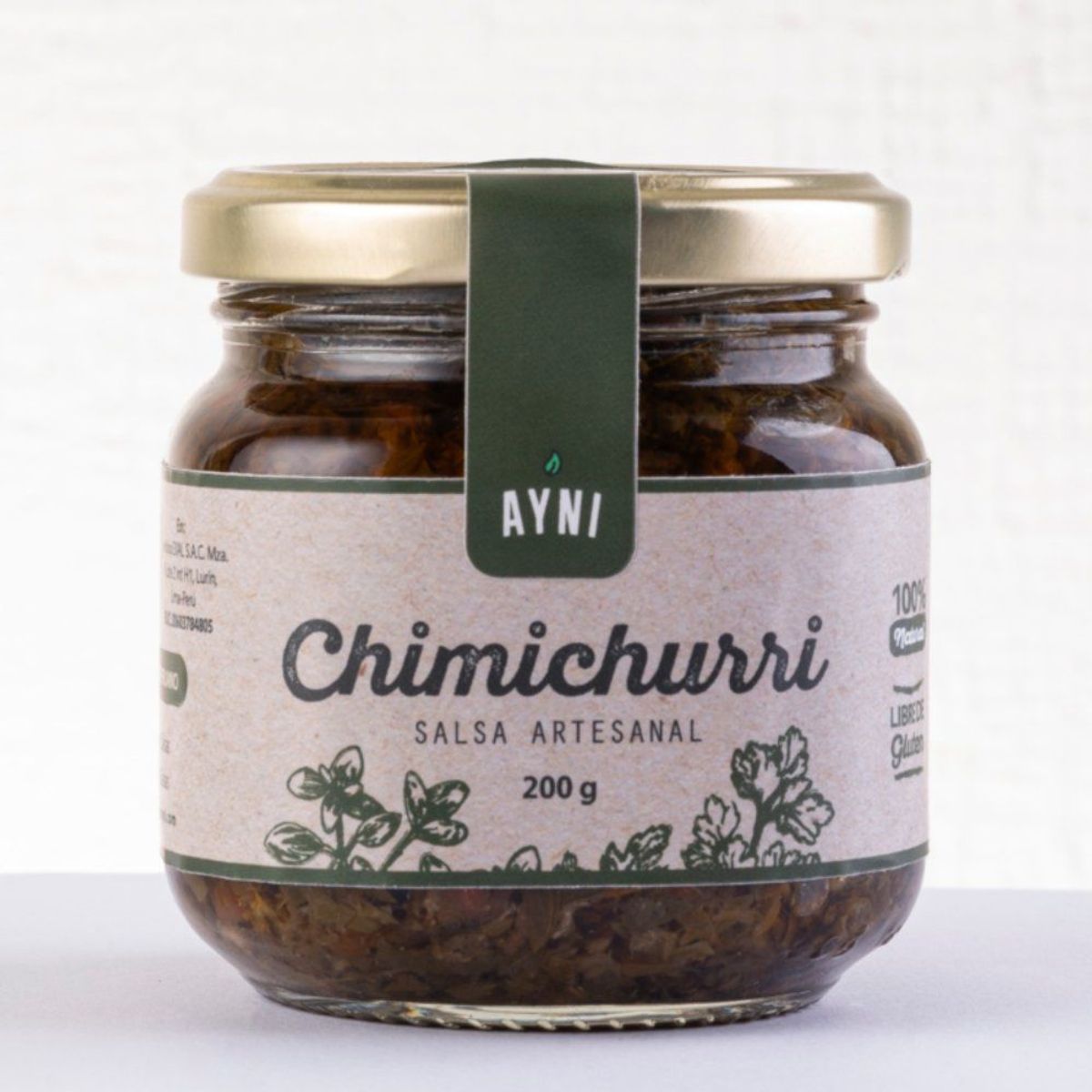 AYNI - Chimichurri Ayni Artesanal Envase 200 g