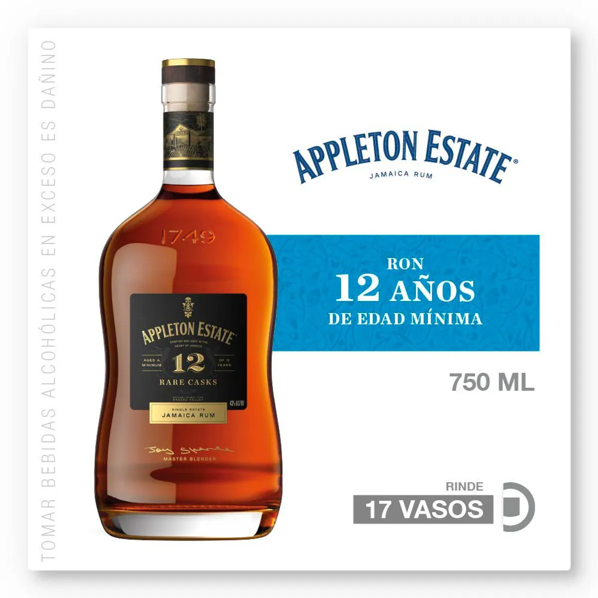 APPLETON ESTATE - Ron Appleton Estate Rare 12 Años Botella 750 mL