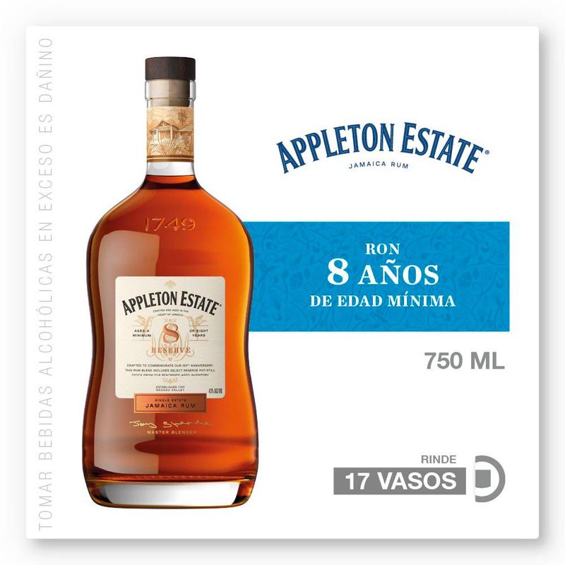 APPLETON ESTATE - Ron 8 Años Reservaerve Appleton Estate 750 Ml