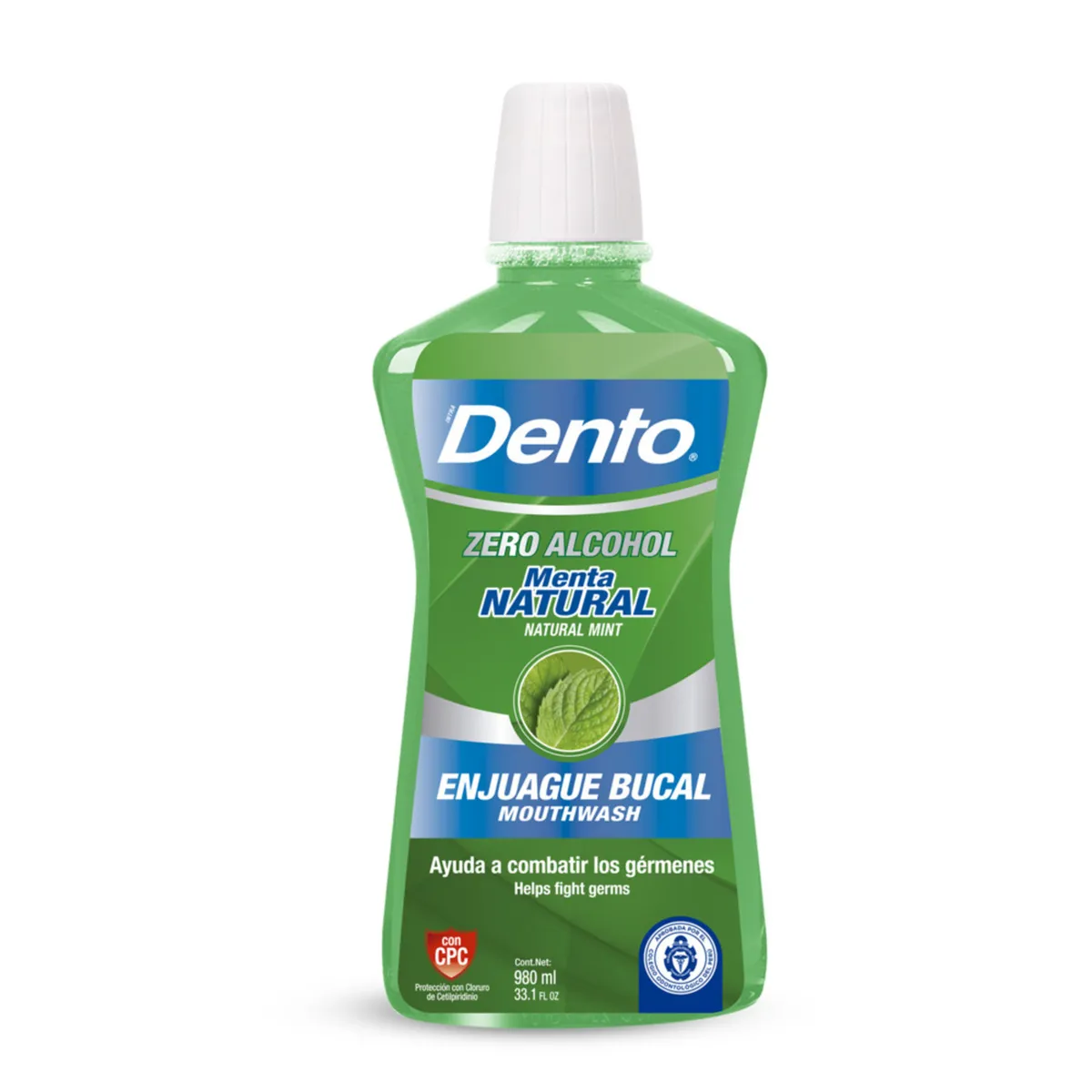 DENTO - Enjuague Bucal Dento Menta Natural Botella 980 mL