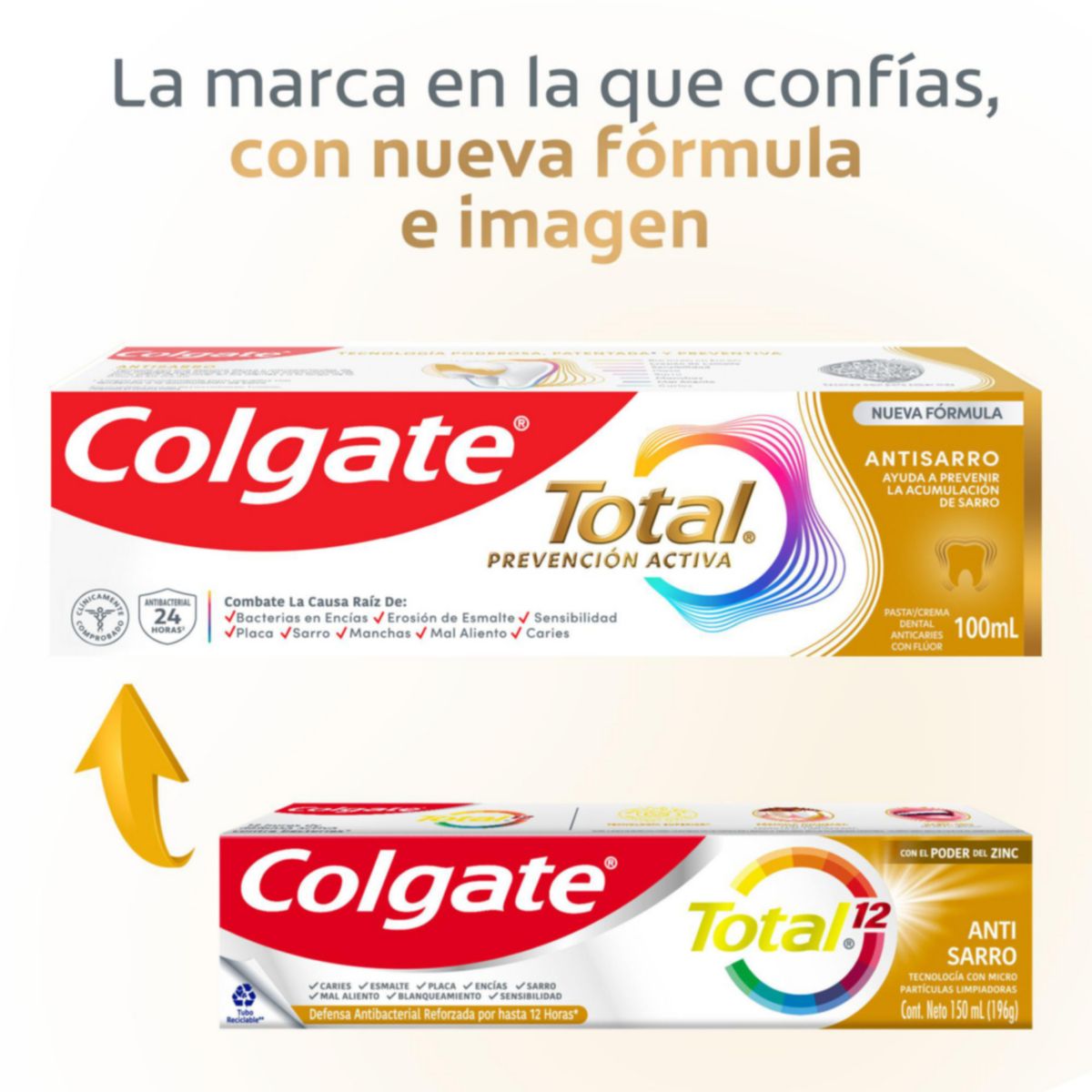 COLGATE - Pasta Dental Colgate Total Antisarro Prevencion Activa Caja 3 Und