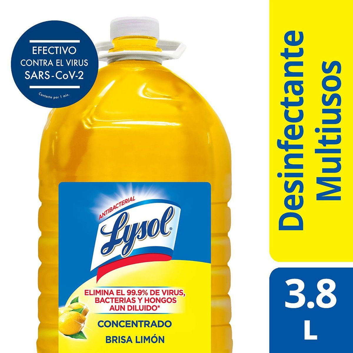 LYSOL - Desinfectante Antibacterial para Pisos Lysol Limón Botella 3.785 L