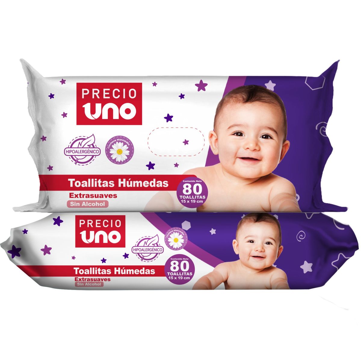 PRECIO UNO - Toallitas Húmedas para Bebé Precio Uno Empaque 80 Und
