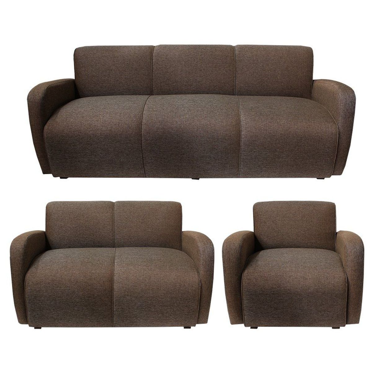 CASA JOVEN - Juego De Sala Napoli 3 2 1 Marron